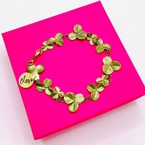 Michael Michaud Clover Bronze dipped botanical art Leaf Bracelet